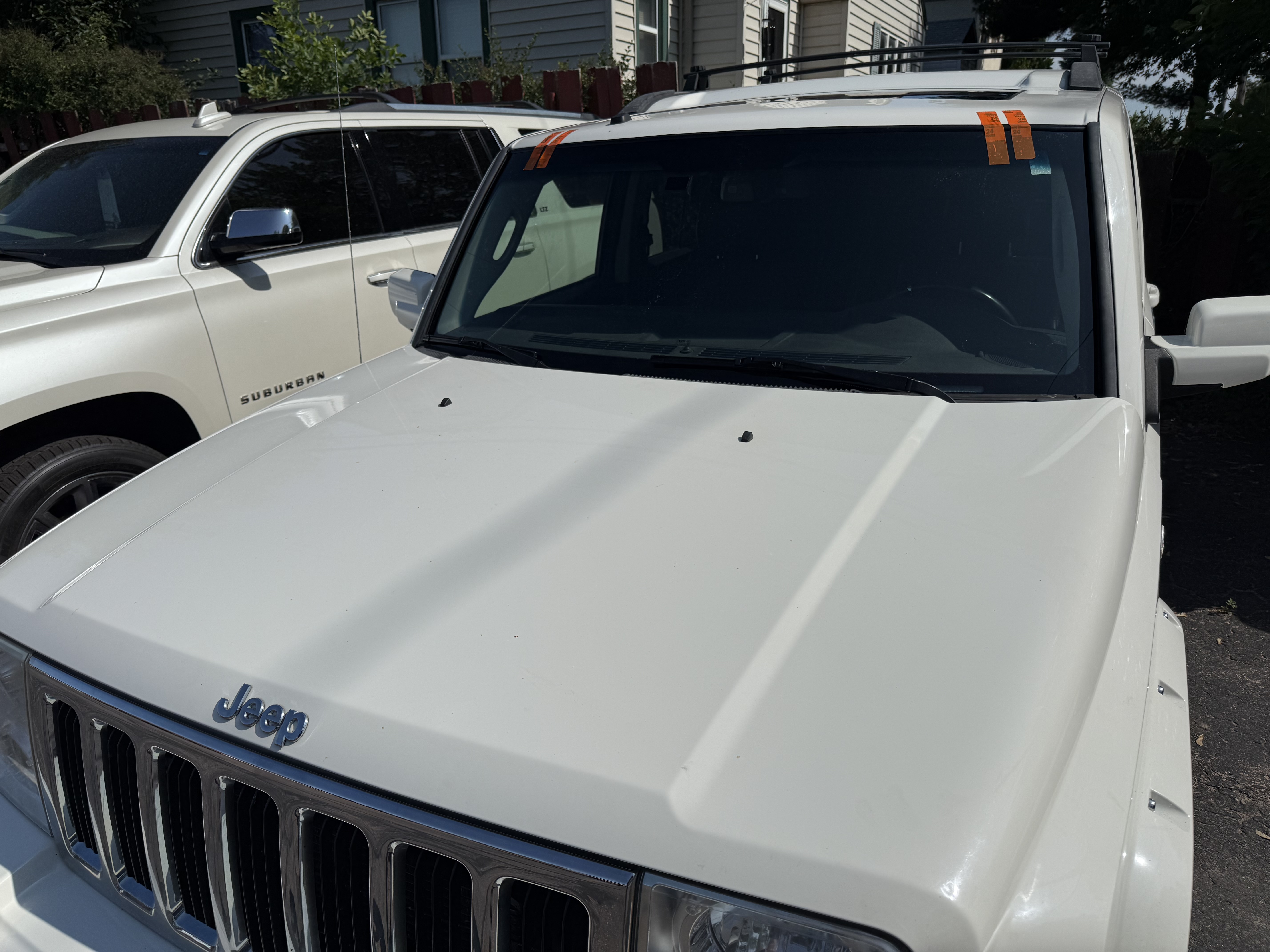 Windshield replacement on white Jeep by Chip Doctor of Sioux Falls